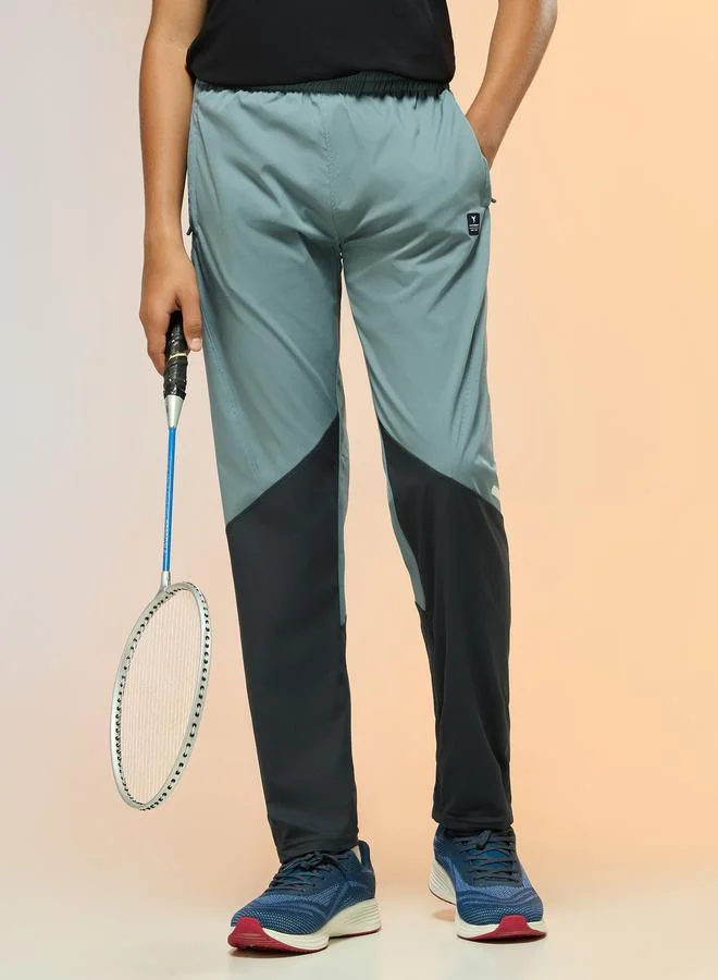 Technosport Boys Color Block Slim Fit Sports Track Pants